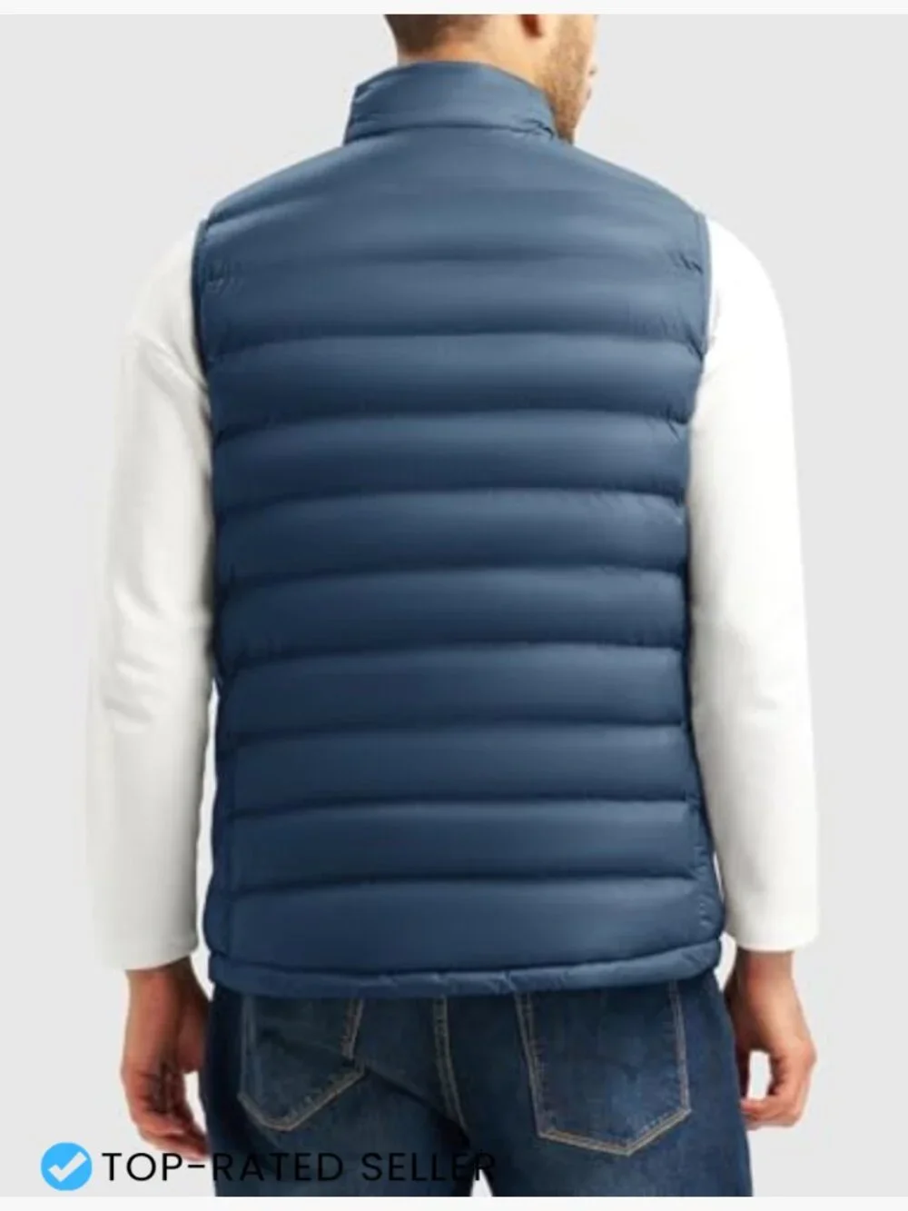 Men's Quilted Puffer Vest Lightweight Insulated Water Resistant Zip Front